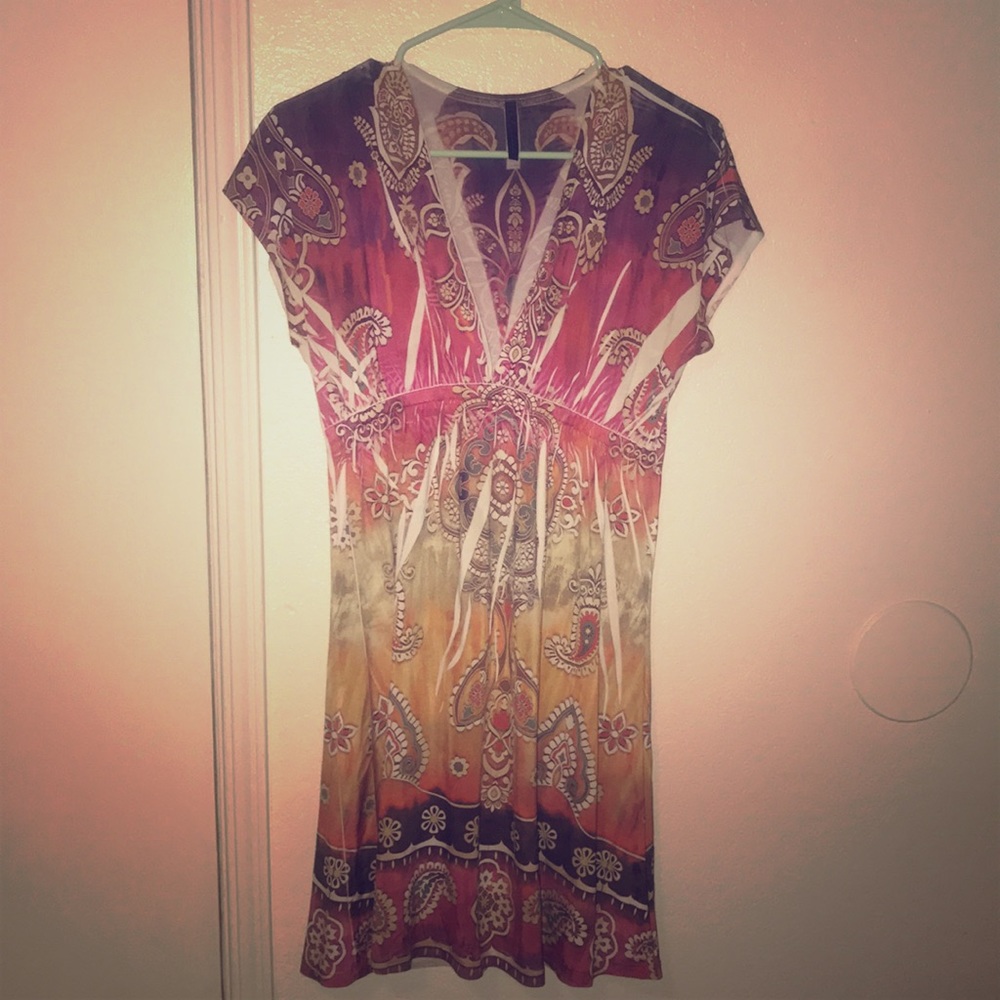 Colorful hippie style dress